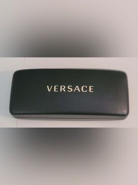 Versace Black Sunglasses Case with Gold Logo
